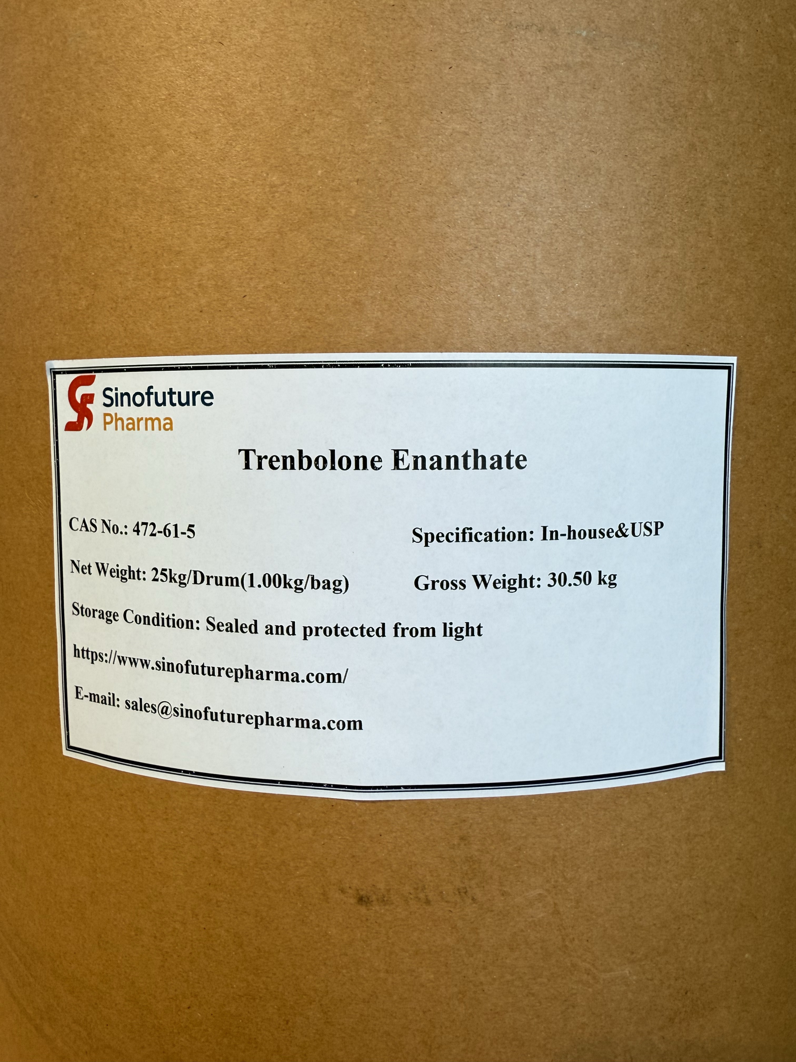 Trenbolone Enanthate CAS Uimh 10161-35-8 Monaróir | SINOFUTURE Pharma Soláthraí Roghnaithe